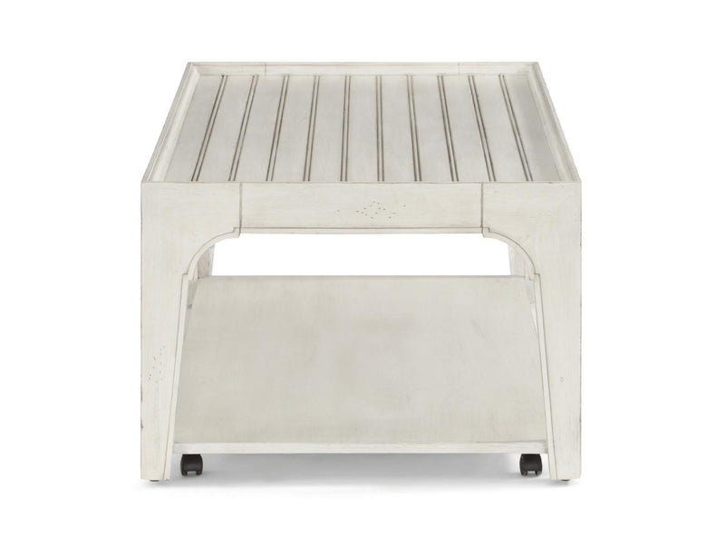 Flexsteel Harmony Rectangular Cocktail Table with Casters in White
