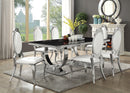 Antoine Rectangular Glass Top Dining Set Chrome