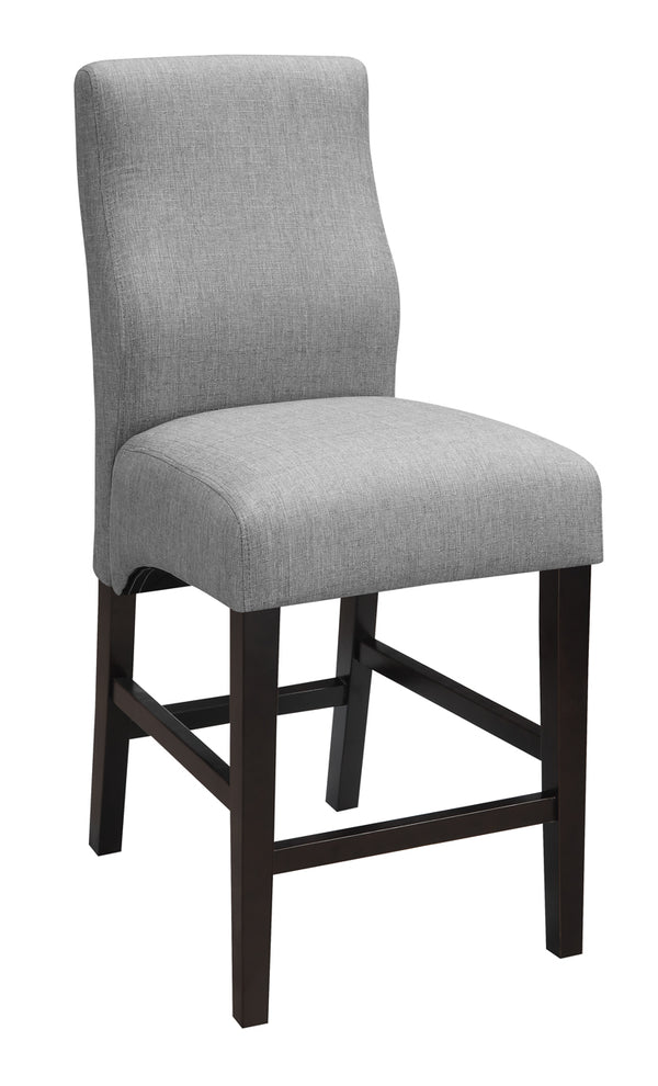 Mulberry Upholstered Counter Height Stools Grey and Cappuccino (Set of 2)