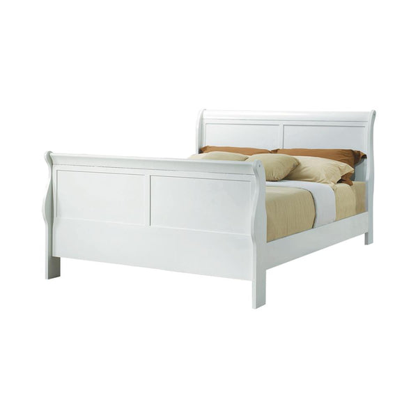 Louis Philippe Full Sleigh Panel Bed White image