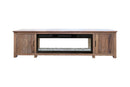 Natural Parota 93" Electric Fireplace