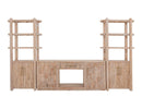 White Balam, Wall Unit with Electric Fireplace Insert