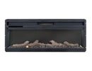 White Balam Wall Unit, TV Stand 80" with Electric Fireplace Insert