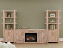 White Balam, Wall Unit with Electric Fireplace Insert