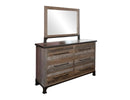Antique Gray 6 Drawers Dresser