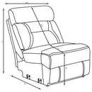 Higgins Upholstered Armless Chair Grey