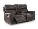 Crossplex Power Reclining Loveseat with Console