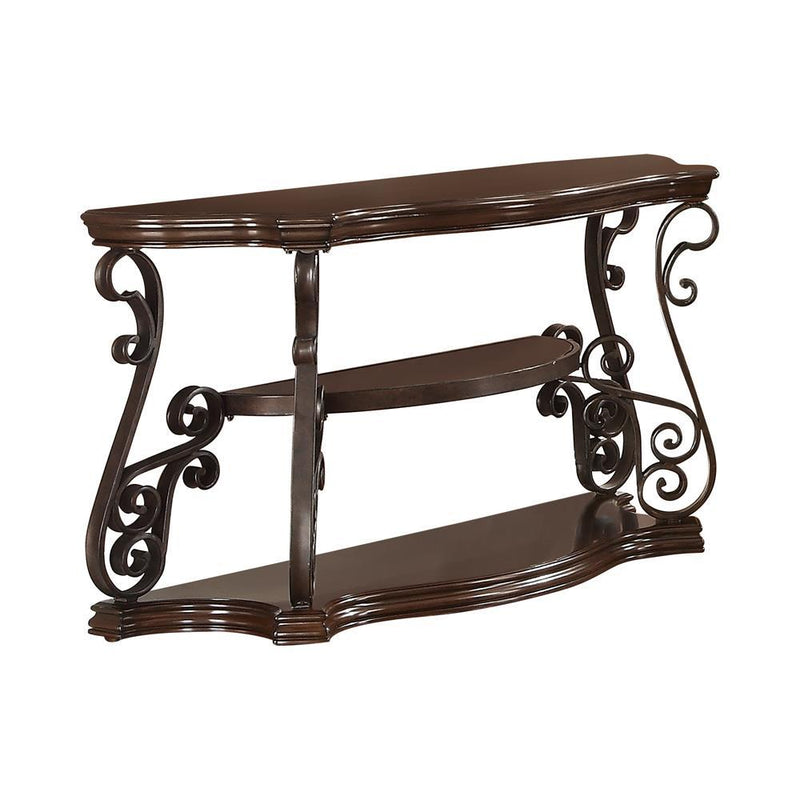 Laney Sofa Table Deep Merlot and Clear
