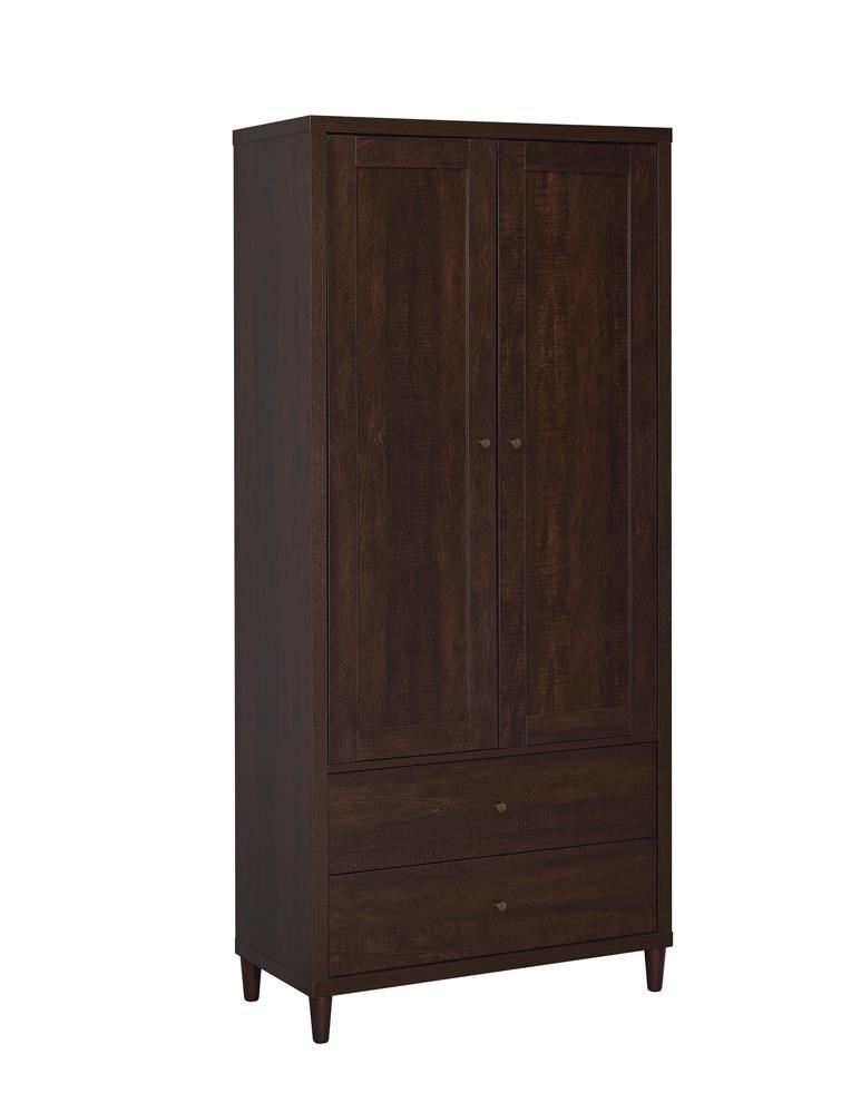 Transitional Rustic Tobacco Accent Cabinet