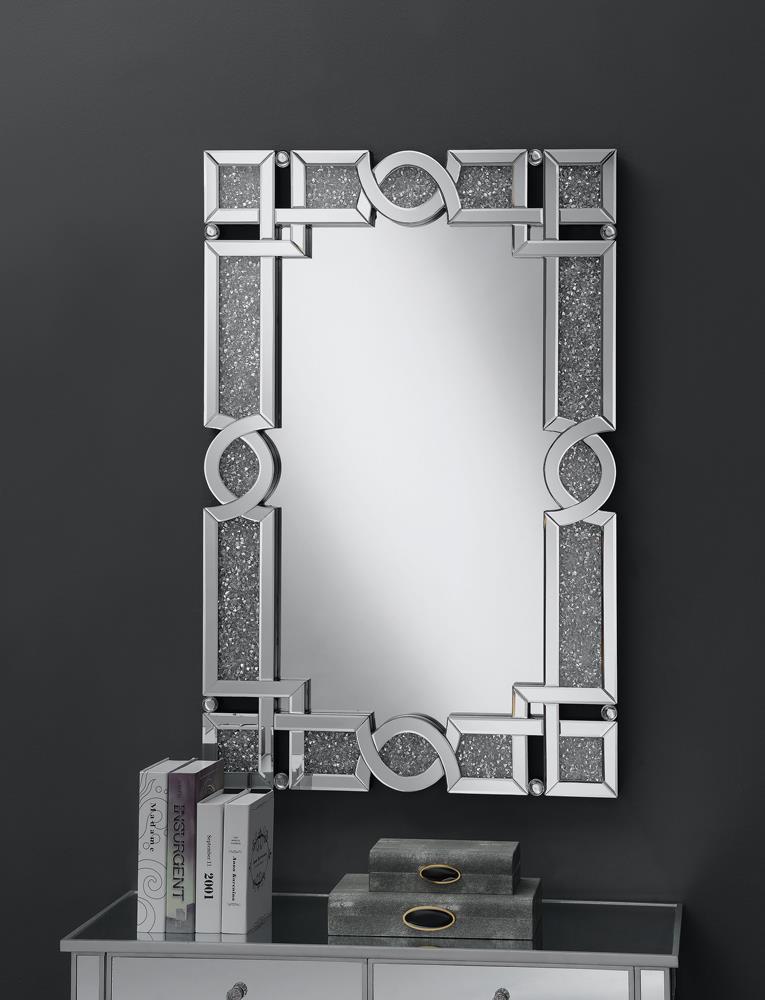 Ornate Silver Wall Mirror