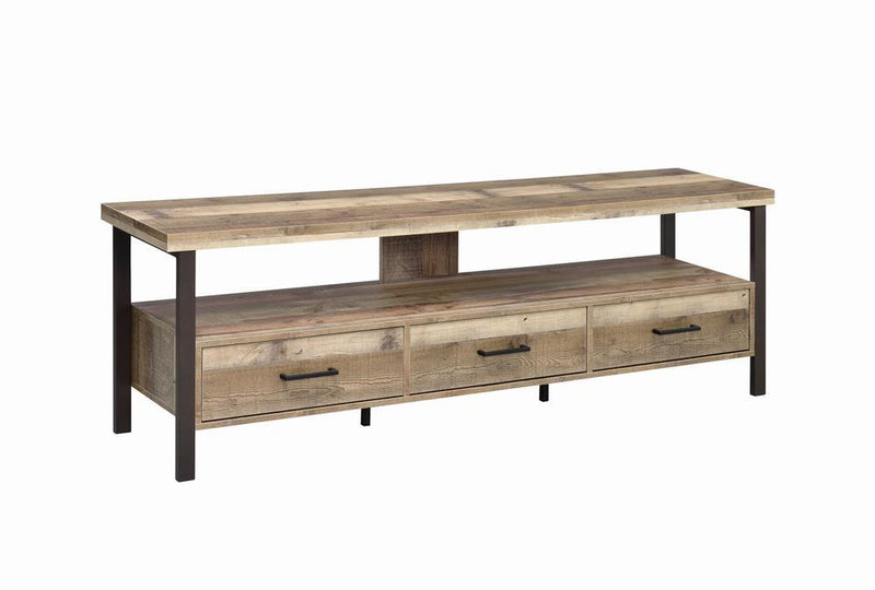 Rustic Weathered Pine 71" TV Console