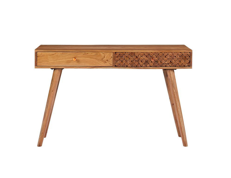Lotus 2-drawer Console Table Natural Brown