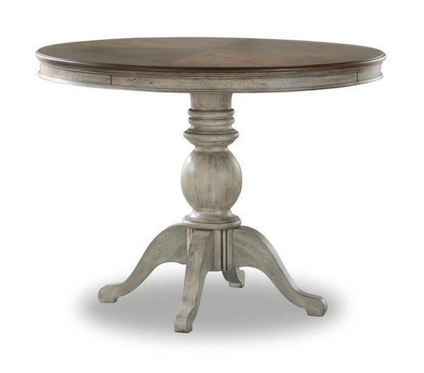 Flexsteel Wynwood Plymouth Pedestal Counter Height Dining Table in Two-Toned image