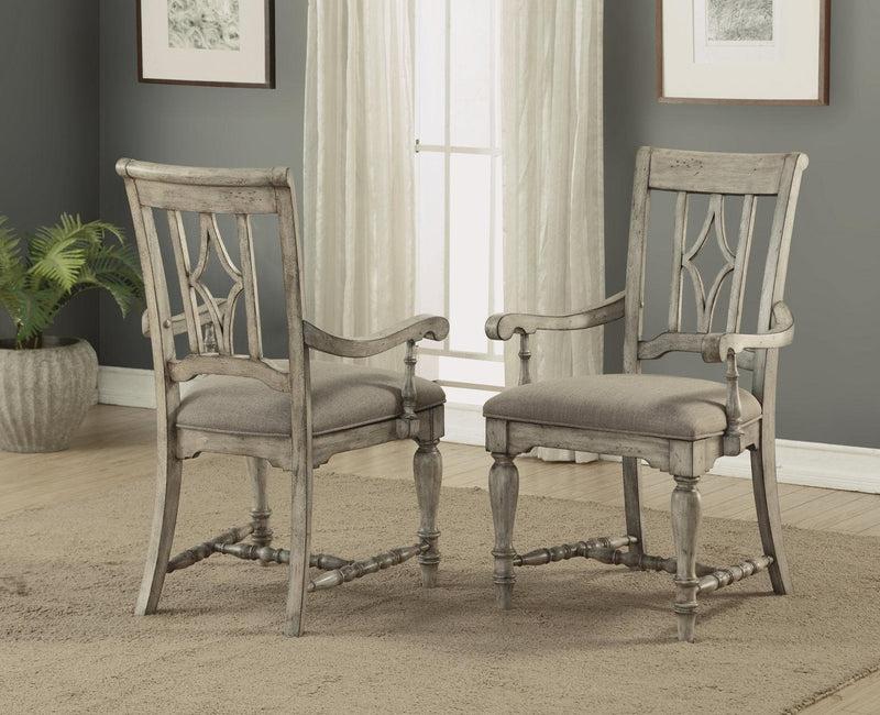 Flexsteel Wynwood Plymouth Upholstered Arm Chair (Set of 2) in Gray