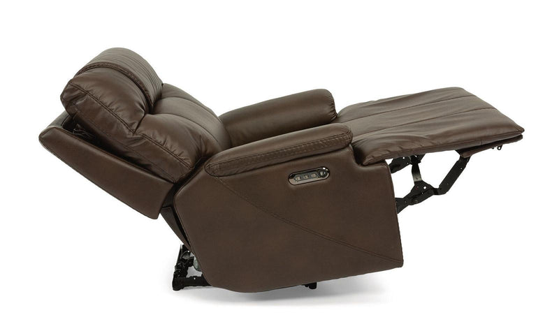 Flexsteel Garrett Power Recliner with Power Headrest and Lumbar