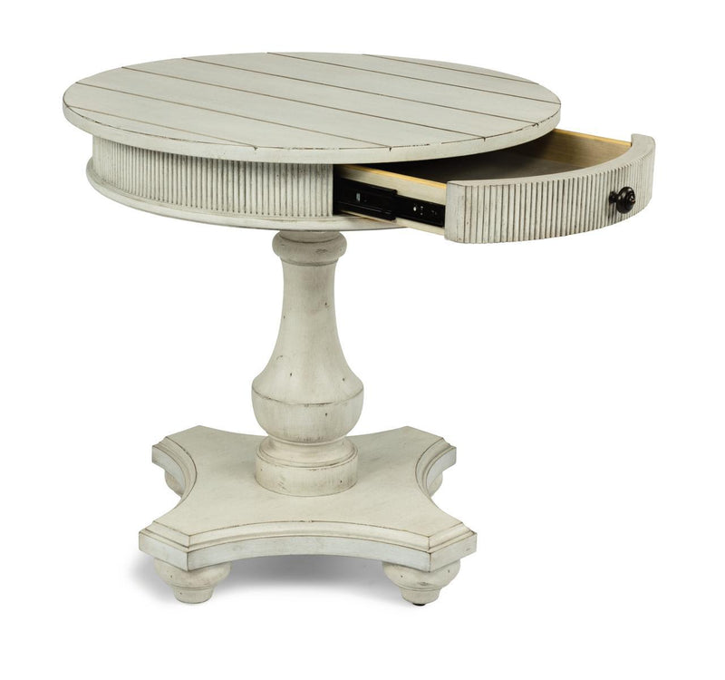 Flexsteel Harmony Round End Table in White