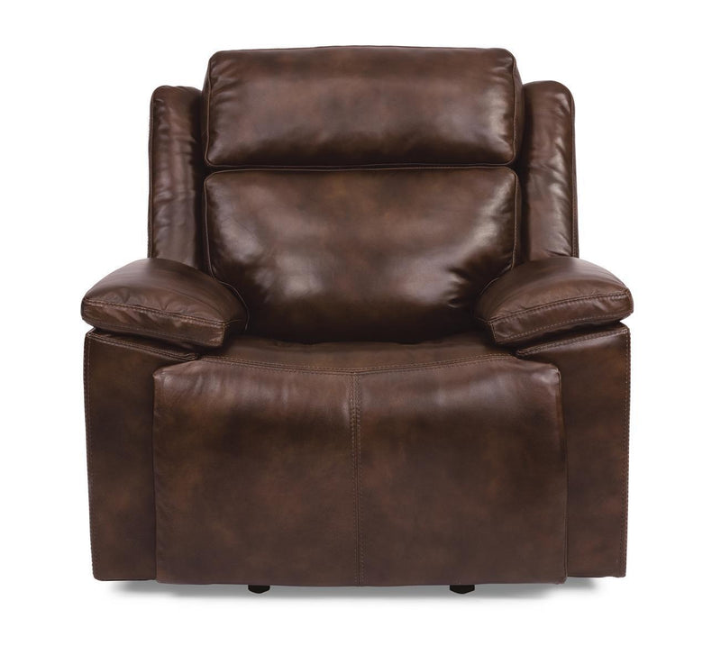 Flexsteel Latitudes Chance Leather Power Gliding Recliner w/Power Headrest image