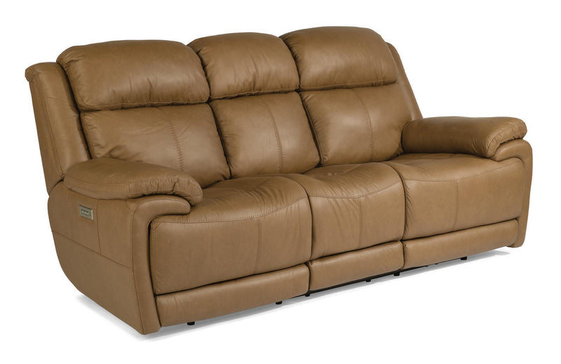 Flexsteel Elijah Power Reclining Sofa with Power Headrests & Lumbar