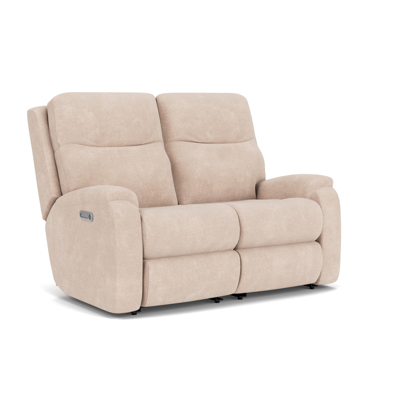 Penn 2860-60L Power Reclining Loveseat with Power Headrests & Lumbar