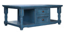 Aruba 4 Drawer, Cocktail Table, Dark Blue finish