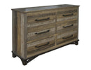 Loft Brown 6 Drawer, Dresser