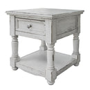 Aruba 1 Drawer, End Table w/ White finish