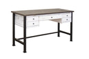 Pueblo White 5 Drawer Desk