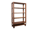 Urban Gold 70" Bookcase with 4 shelves and Casters