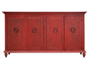 Capri Console w/4 Doors, Red finish*