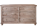 Aruba Natural 6 Drawer Dresser