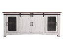 Pueblo White 80" TV Stand w/4 doors and Shelves