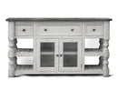 Stone 60" TV Stand w/ 3 Drawer and 2 Glass Doors