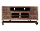 Urban Gold 76" TV Stand w/2 Glass doors, 6 Drawers