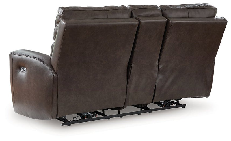 Crossplex Power Reclining Loveseat with Console