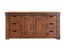 Parota 60"TV Stand w/6 Drawer, 2 door w/2 shelves