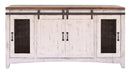 Pueblo White TV-Stand w/4 Doors